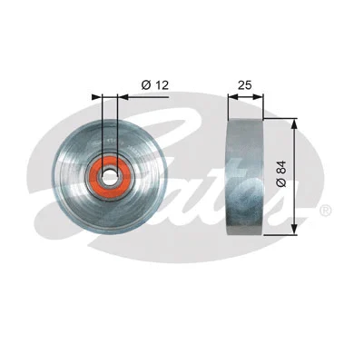 Tensioner Pulley, V-ribbed belt (T39178)