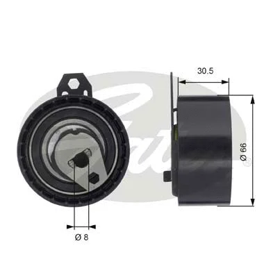 Tensioner Pulley, timing belt (T43034)