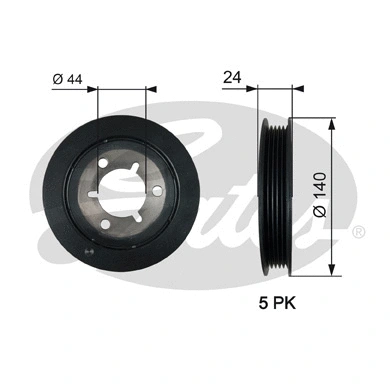 Belt Pulley, crankshaft (TVD1125)