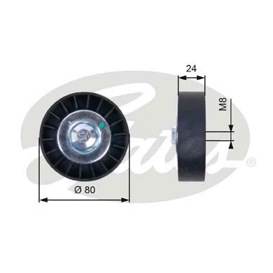 Deflection/Guide Pulley, V-ribbed belt (T36397)