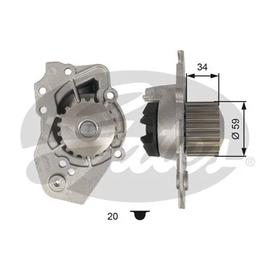 Water Pump, engine cooling (WP0007)