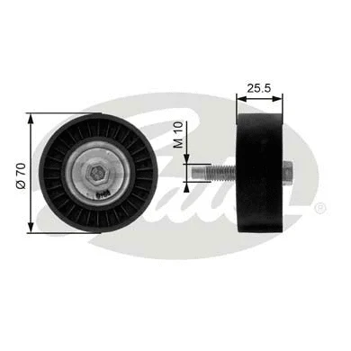Deflection/Guide Pulley, V-ribbed belt (T36199)