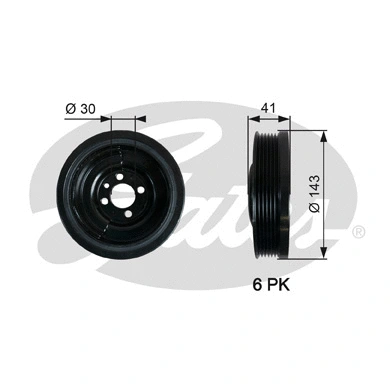 Belt Pulley, crankshaft (TVD1031)