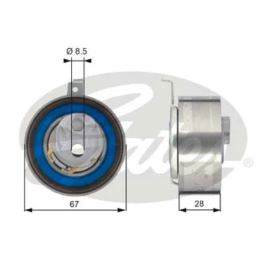 Tensioner Pulley, timing belt (T43152)
