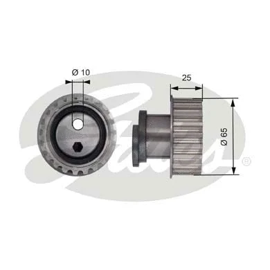 Tensioner Pulley, timing belt (T41171)