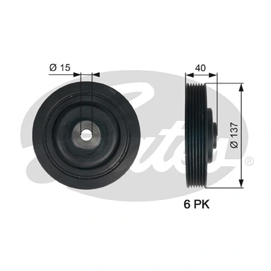 Belt Pulley, crankshaft (TVD1045)