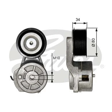 Belt Tensioner, V-ribbed belt (T38650)
