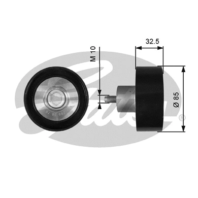 Deflection/Guide Pulley, V-ribbed belt (T36625)