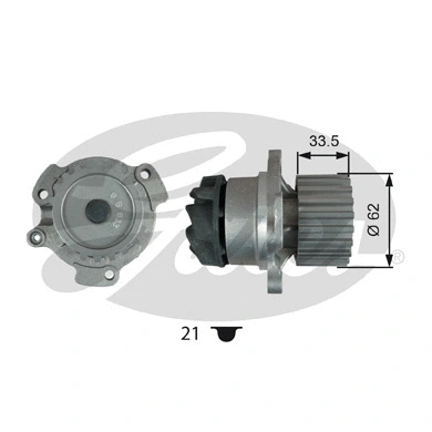 Water Pump, engine cooling (WP0151)