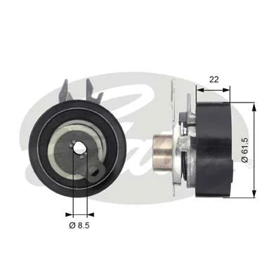 Tensioner Pulley, timing belt (T43061)