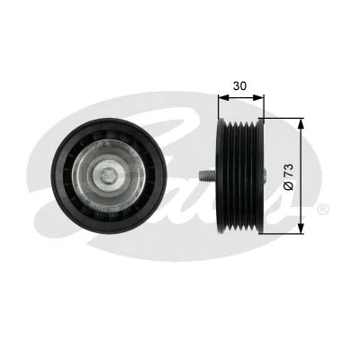 Deflection/Guide Pulley, V-ribbed belt (T36435)