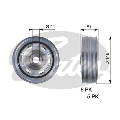 Belt Pulley, crankshaft (TVD1083)