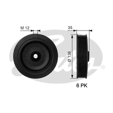 Belt Pulley, crankshaft (TVD1028)