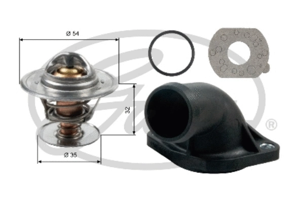 Thermostat, coolant (TH13684K1)
