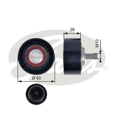 Deflection/Guide Pulley, V-ribbed belt (T36384)