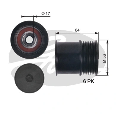 Alternator Freewheel Clutch (OAP7151)