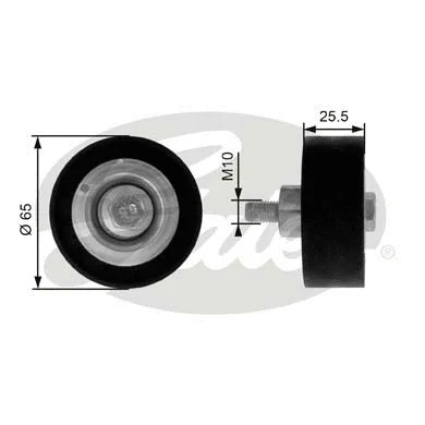 Deflection/Guide Pulley, V-ribbed belt (T36207)