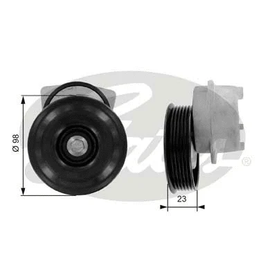 Belt Tensioner, V-ribbed belt (T38203)