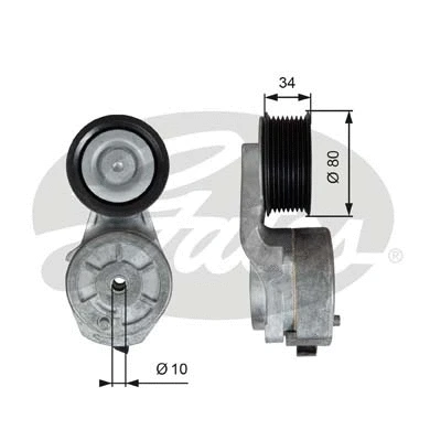 Belt Tensioner, V-ribbed belt (T38704)