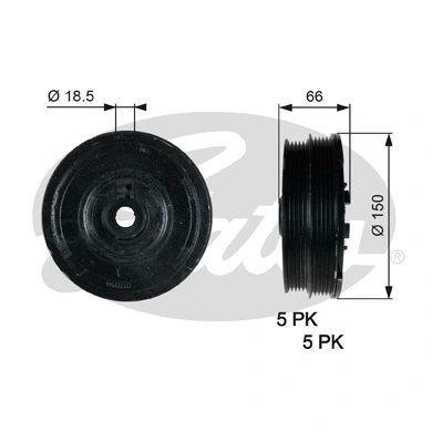 Belt Pulley, crankshaft (TVD1068)