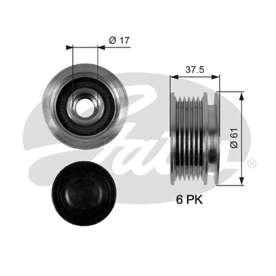 Alternator Freewheel Clutch (OAP7072)