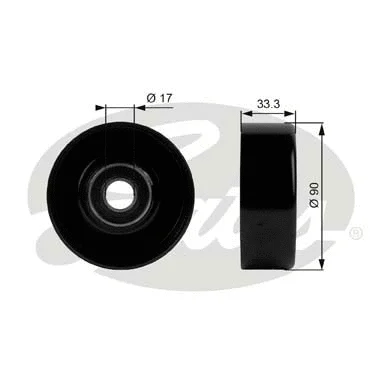 Deflection/Guide Pulley, V-ribbed belt (T38033)