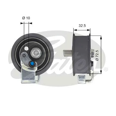 Tensioner Pulley, timing belt (T43065)