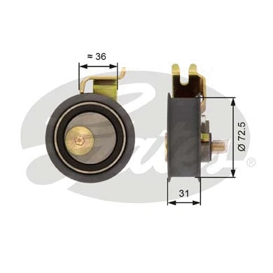 Tensioner Pulley, timing belt (T43016)