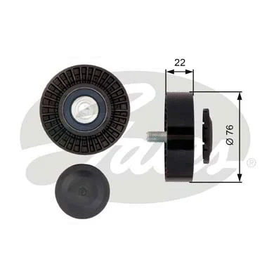 Deflection/Guide Pulley, V-ribbed belt (T36389)