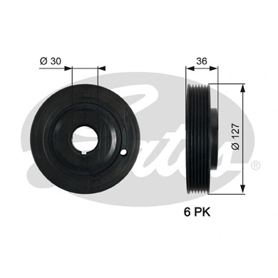 Belt Pulley, crankshaft (TVD1097)