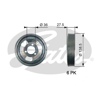 Belt Pulley, crankshaft (TVD1117)