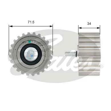 Deflection/Guide Pulley, timing belt (T42183)