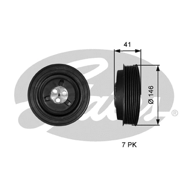 Belt Pulley, crankshaft (TVD1134)