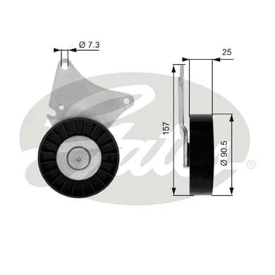 Deflection/Guide Pulley, V-ribbed belt (T36030)