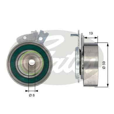 Tensioner Pulley, timing belt (T43038)