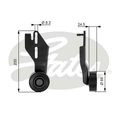 Tensioner Pulley, V-ribbed belt (T36063)