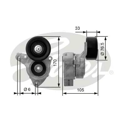 Belt Tensioner, V-ribbed belt (T38421)