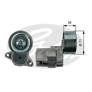 Belt Tensioner, V-ribbed belt (T39249)