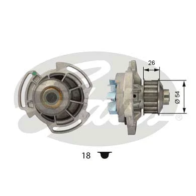 Water Pump, engine cooling (WP0008)