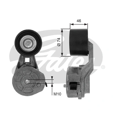 Belt Tensioner, V-ribbed belt (T38602)