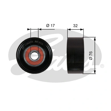 Deflection/Guide Pulley, V-ribbed belt (T36253)