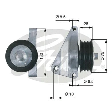 Deflection/Guide Pulley, V-ribbed belt (T36422)
