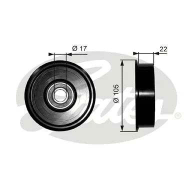 Tensioner Pulley, V-ribbed belt (T36228)