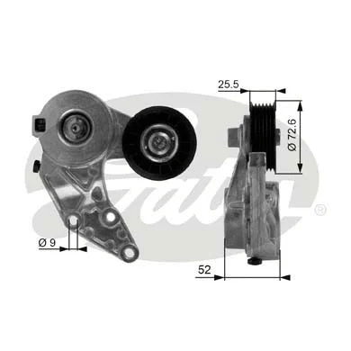 Belt Tensioner, V-ribbed belt (T38377)