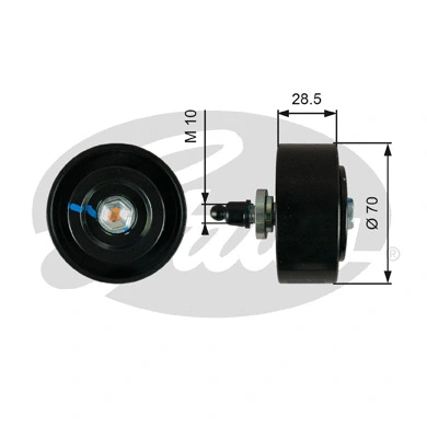 Deflection/Guide Pulley, V-ribbed belt (T36335)
