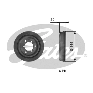 Belt Pulley, crankshaft (TVD1056)