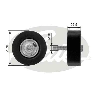 Deflection/Guide Pulley, V-ribbed belt (T36200)
