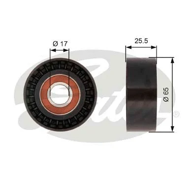 Deflection/Guide Pulley, V-ribbed belt (T36394)