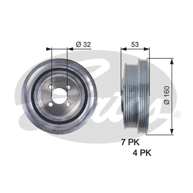 Belt Pulley, crankshaft (TVD1079)
