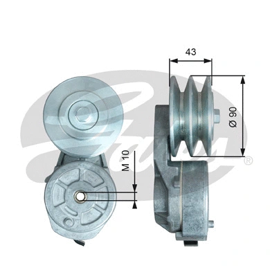Tensioner Pulley, V-belt (T38728)